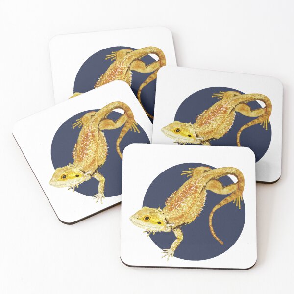 Item preview, Bearded Dragon Lizard on Blue designed and sold by VerdeDoodleDuck.