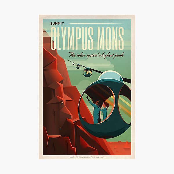 Item preview, SpaceX Mars Colonization and Tourism Association: Olympus Mons (8K resolution) designed and sold by bobbooo.