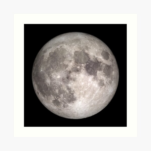 The Full Moon - HD Photo Of the Moon - Art Print