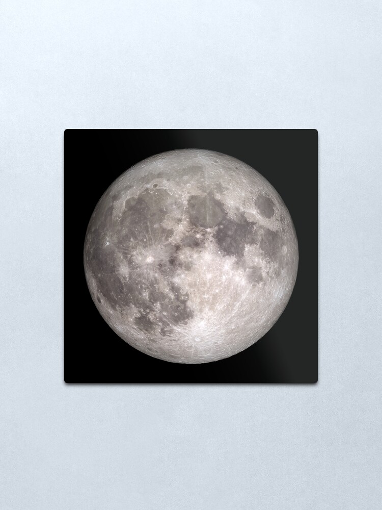 Alternate view of The Full Moon - HD Photo Of the Moon -  Metal Print