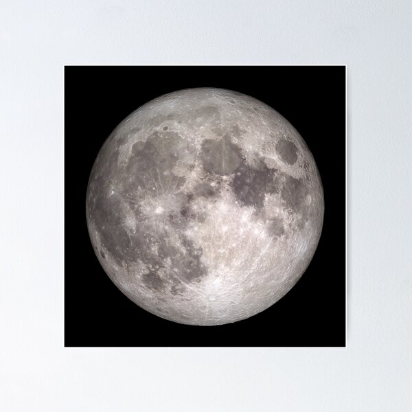 Aperçu de l'œuvre La pleine lune - HD Photo de la lune - créée et vendue par Very Peculiar.