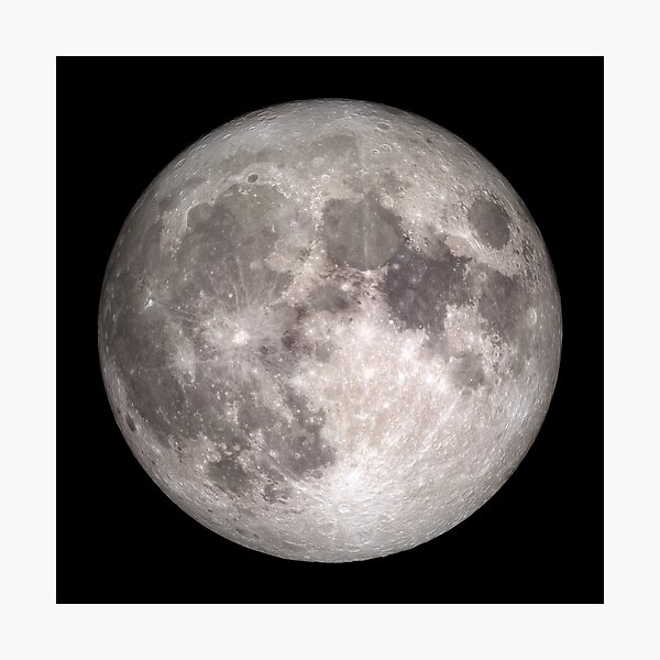 The Full Moon - HD Photo Of the Moon - Photographic Print