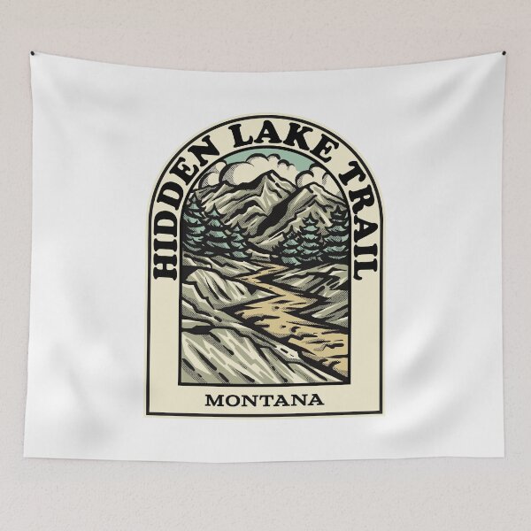 Item preview, Hidden Lake Trail Montana hiking backpacking trail designed and sold by HalpinDesign.