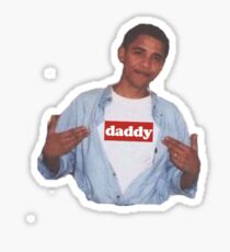Young Obama daddy Sticker