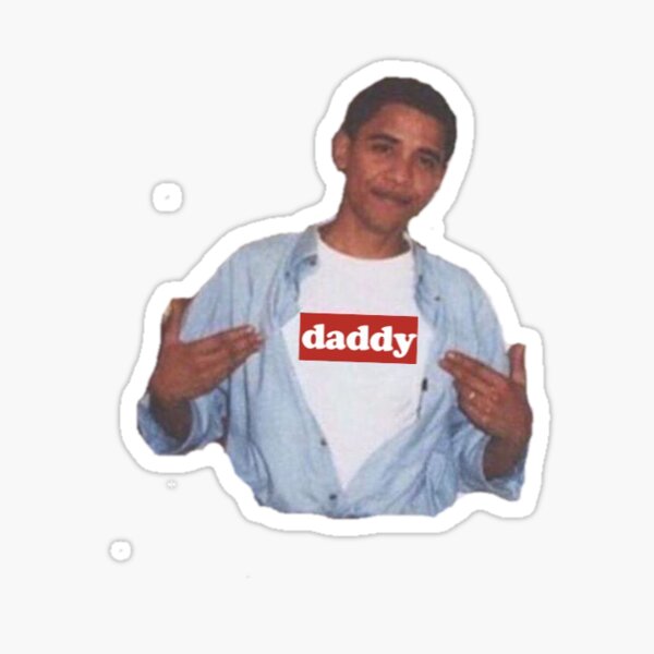 Young Obama daddy Sticker