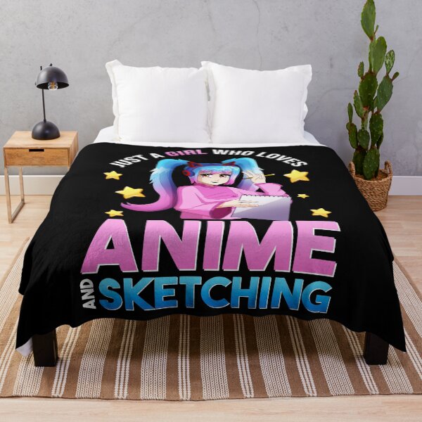 Item preview, Anime And Sketching, Just A Girl Who Loves Anime Teen Girls T-Shirt designed and sold by Kamnna.