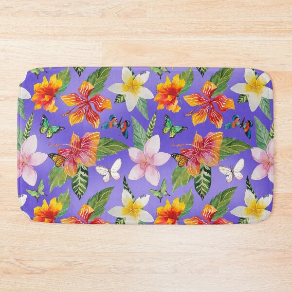 Item preview, Hawaiian Floral Pattern Purple Background designed and sold by Greenbaby.