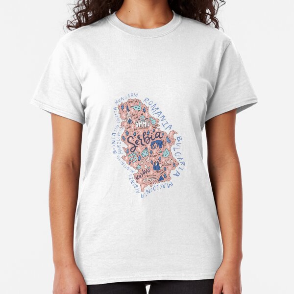 Map of Serbia Classic T-Shirt