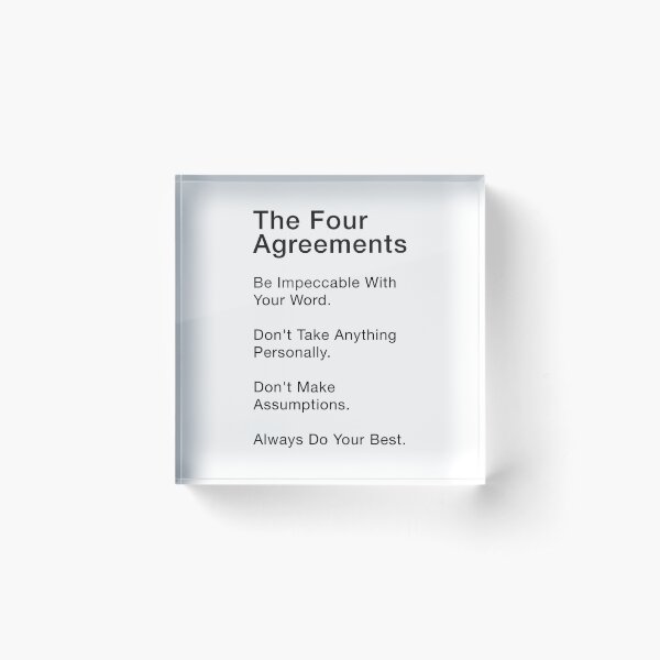 the four agreements Acrylic Block
