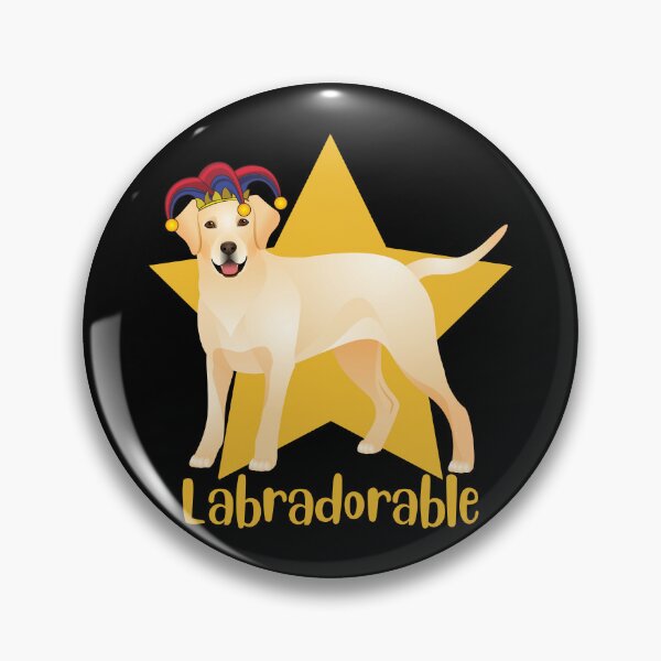 Item preview, Funny "Labradorable" Yellow Labrador Retriever in Jester Hat designed and sold by Write-to-Rebel.