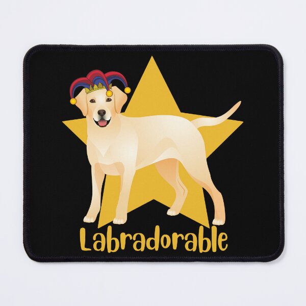 Item preview, Funny "Labradorable" Yellow Labrador Retriever in Jester Hat designed and sold by Write-to-Rebel.