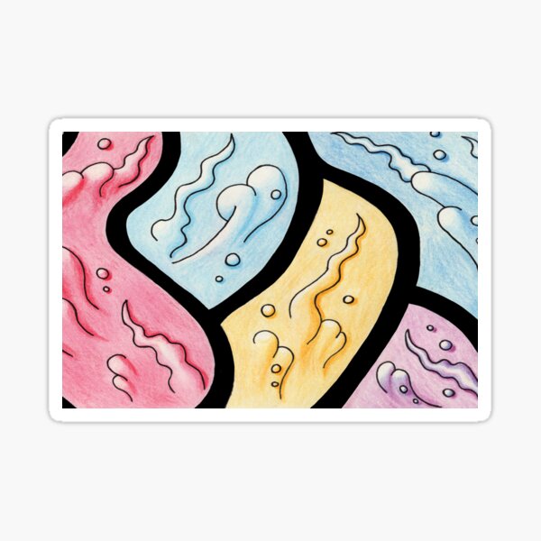 Fluid Abstract Sticker