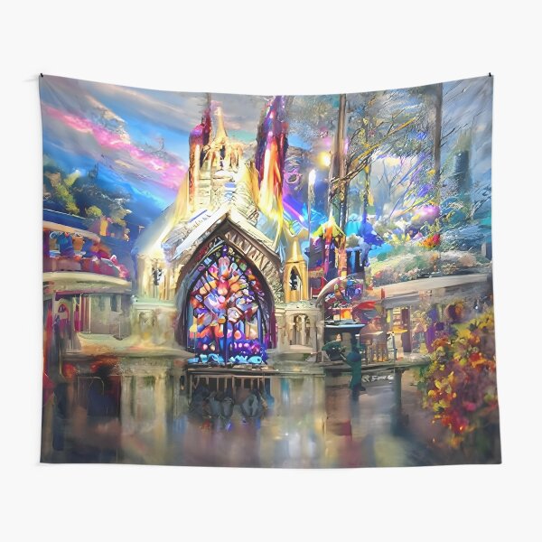 Stained Glass Cathedral Tapestry