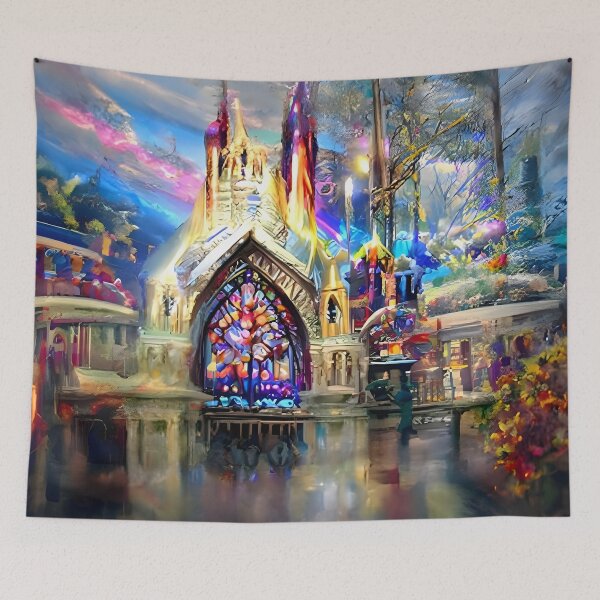 Item preview, Catedral de vidrieras designed and sold by MothFluffStore.