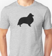 Shetland Sheepdog Silhouette(s) Unisex T-Shirt