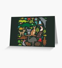 Funny australian animals Greeting Card