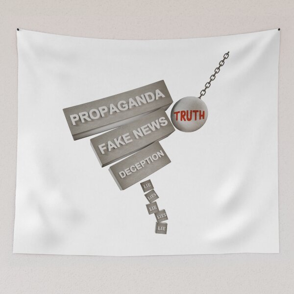 Item preview, Truth wins destroying bricks propaganda, fake news and deception off lies, war propaganda, political propaganda    designed and sold by Hollyharry.