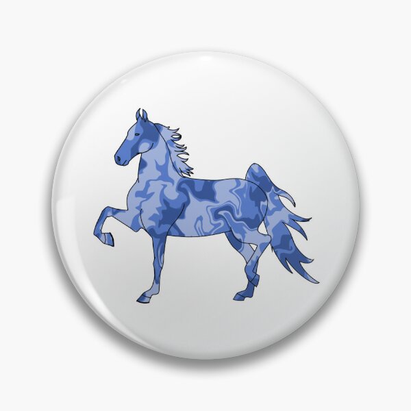 Item preview, Swirly Saddlebred Trotting Horse Light Blue designed and sold by theaadesigns.