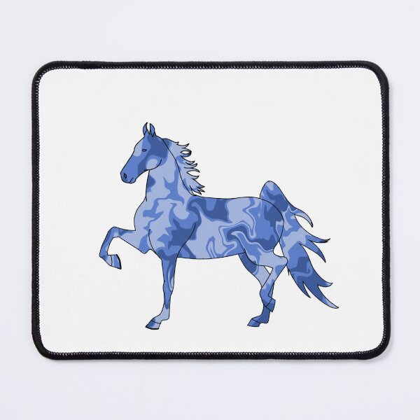 Item preview, Swirly Saddlebred Trotting Horse Light Blue designed and sold by theaadesigns.
