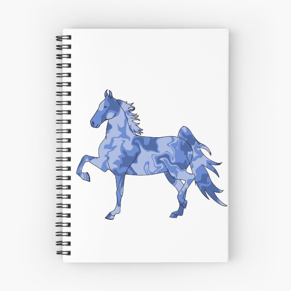 Item preview, Swirly Saddlebred Trotting Horse Light Blue designed and sold by theaadesigns.