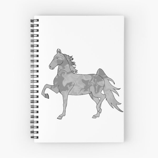 Item preview, Swirly Saddlebred Trotting Horse Light Grey designed and sold by theaadesigns.
