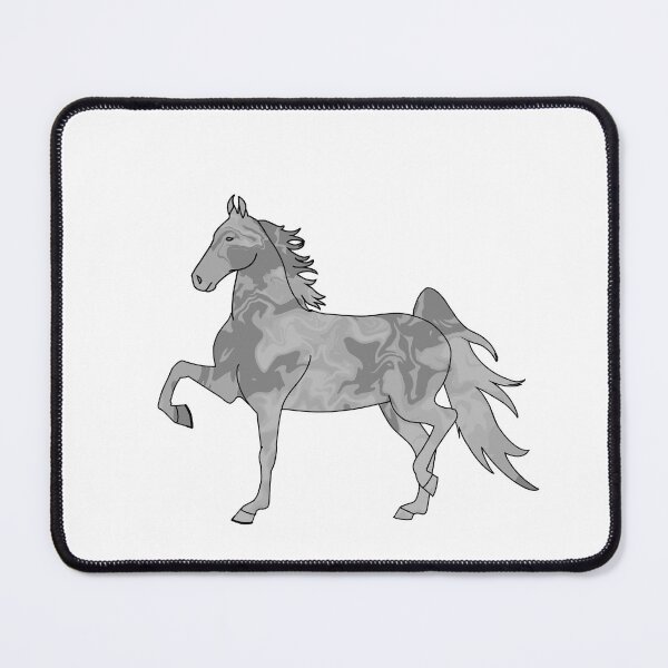 Item preview, Swirly Saddlebred Trotting Horse Light Grey designed and sold by theaadesigns.