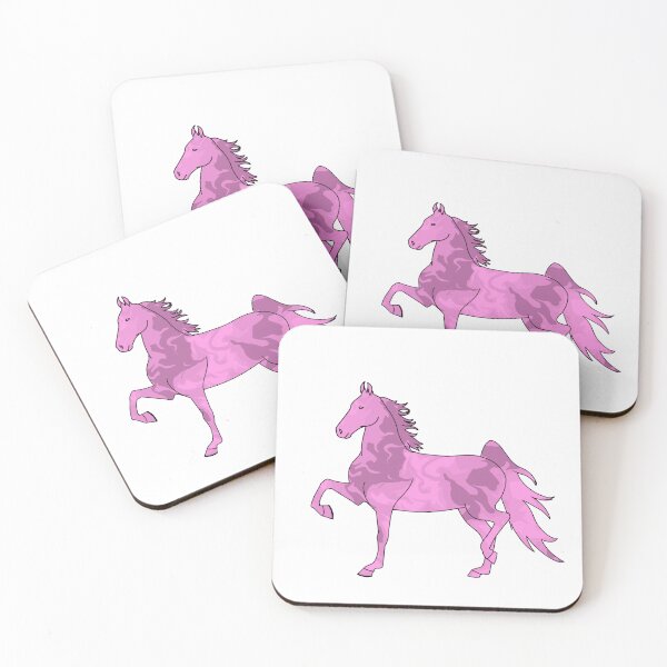 Item preview, Swirly Saddlebred Trotting Horse Light Pink designed and sold by theaadesigns.