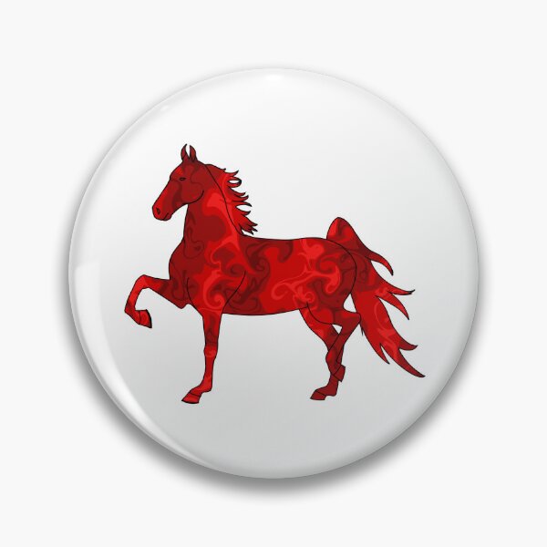 Item preview, Swirly Saddlebred Trotting Horse Bright Red designed and sold by theaadesigns.