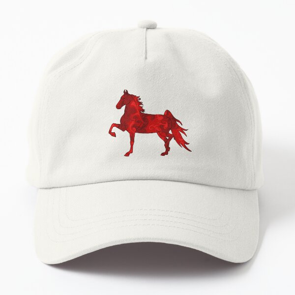 Aperçu de l'œuvre Swirly Saddlebred Trotteur Rouge Vif créée et vendue par theaadesigns.