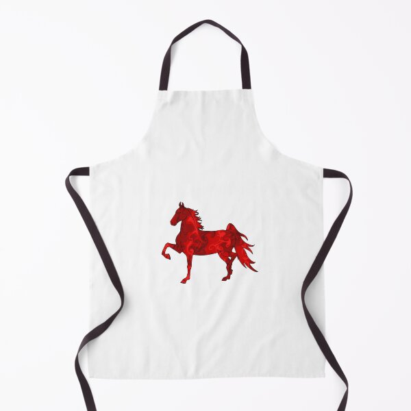 Item preview, Swirly Saddlebred Trotting Horse Bright Red designed and sold by theaadesigns.