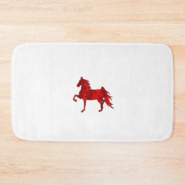 Item preview, Swirly Saddlebred Trotting Horse Bright Red designed and sold by theaadesigns.