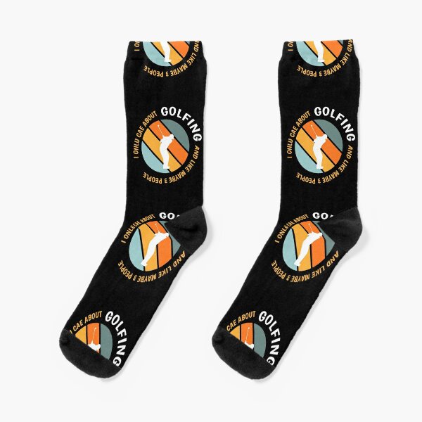 Funny Golfing Lovers - I Only Care About Golfing design Socks