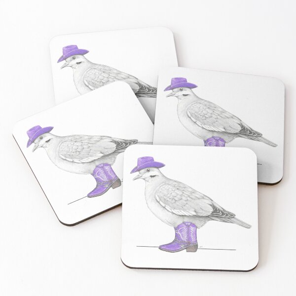 Item preview, Gray Dove in Short Cowgirl Boots designed and sold by JimsBirds.