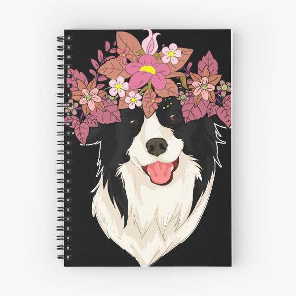 Item preview, Flower Crown Dog Lover Pet Botanical Border Collie  designed and sold by MaryCrespin.