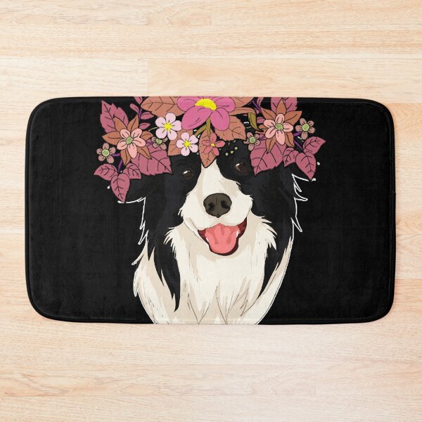 Item preview, Flower Crown Dog Lover Pet Botanical Border Collie  designed and sold by MaryCrespin.