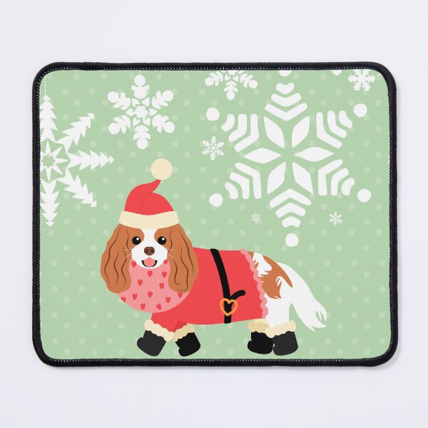 Item preview, Cavalier King Charles Spaniel Christmas Santa Claus designed and sold by Lulupainting.