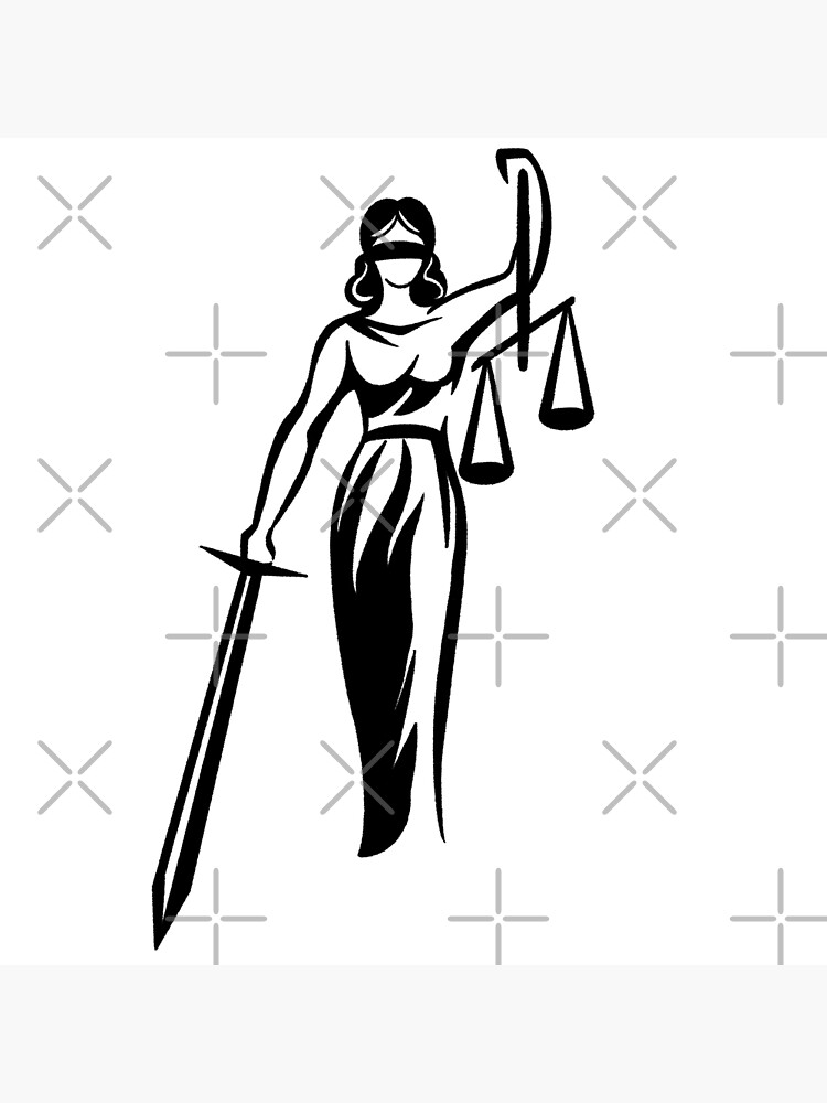 "Lady Justice" Poster for Sale by BookwormSticker Redbubble