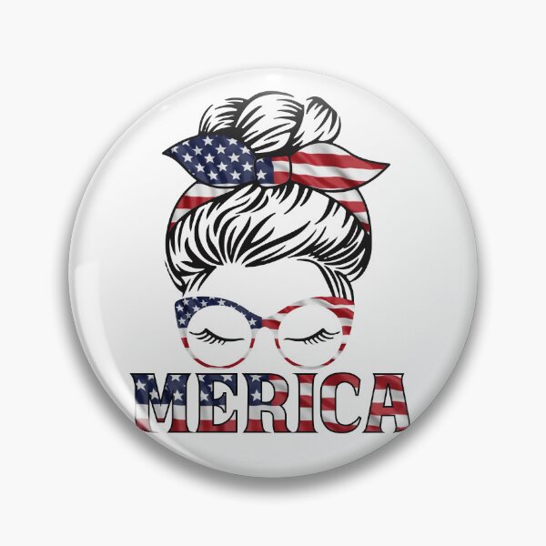 Item preview, Merica Messy Bun 4th Of July T-shirt  designed and sold by KGN  CREATIVITY.