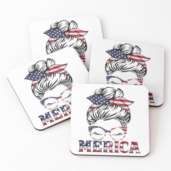 Item preview, Merica Messy Bun 4th Of July T-shirt  designed and sold by KGN  CREATIVITY.