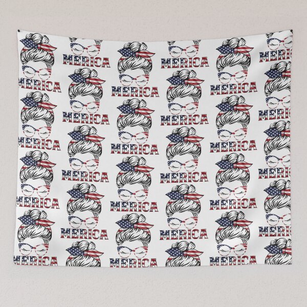 Item preview, Merica Messy Bun 4th Of July T-shirt  designed and sold by KGN  CREATIVITY.