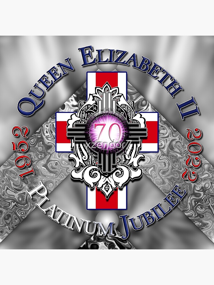 Queen Elizabeth Ii Platinum Jubilee Circular Emblem Art Print By Xzendor7 Redbubble 0339