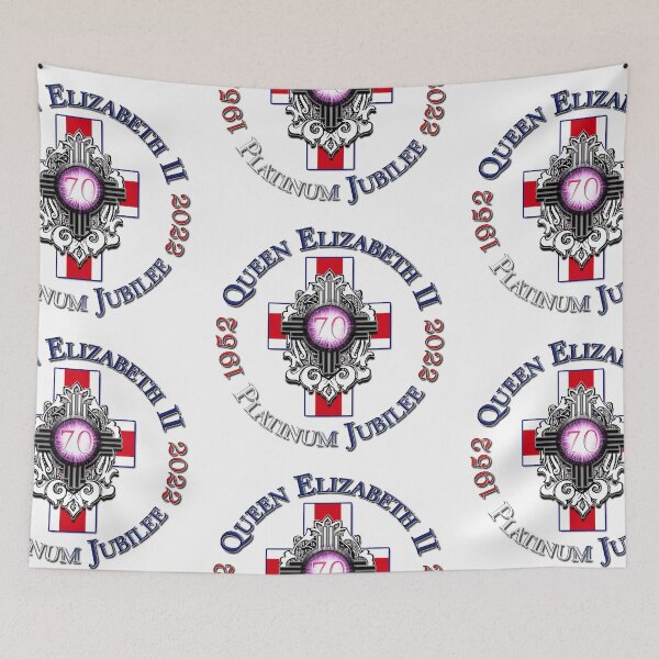 Item preview, Queen Elizabeth II Platinum Jubilee Circular Emblem designed and sold by Xzendor7 Digital Art Creations.