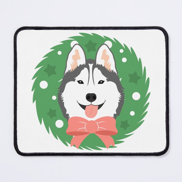 Item preview, Siberian Husky Christmas Wreath designed and sold by Lulupainting.