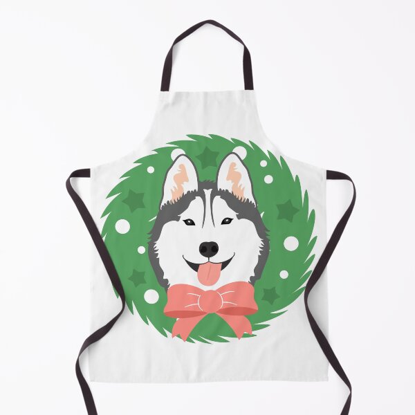Item preview, Siberian Husky Christmas Wreath designed and sold by Lulupainting.