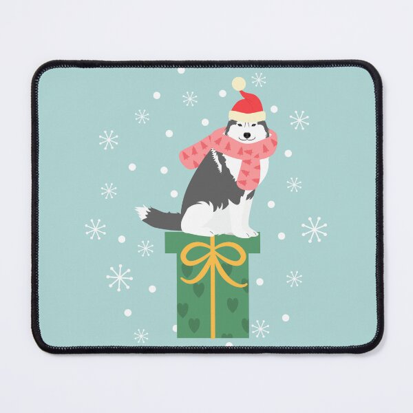 Item preview, Santa Siberian Husky and Christmas Gift designed and sold by Lulupainting.