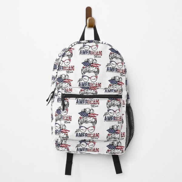 Item preview, All American Mom Messy Bun 4th Of July designed and sold by KGN CREATIVITY.