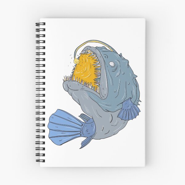 Item preview, Anglerfish Swooping up Lure Drawing designed and sold by patrimonio.