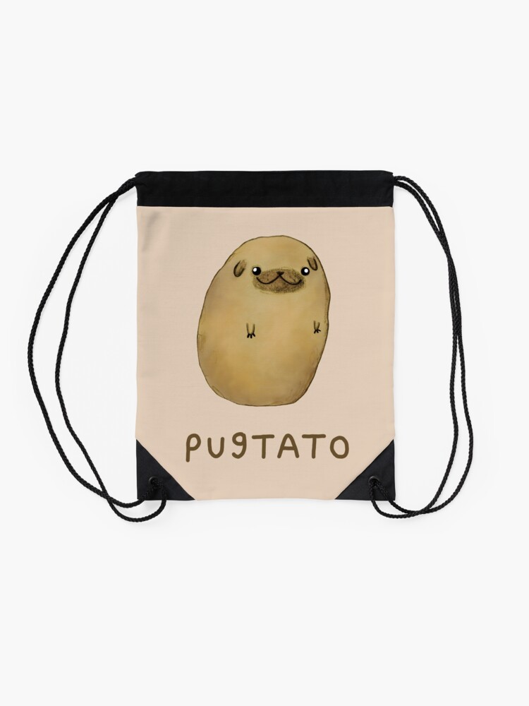 Alternate view of Pugtato Drawstring Bag