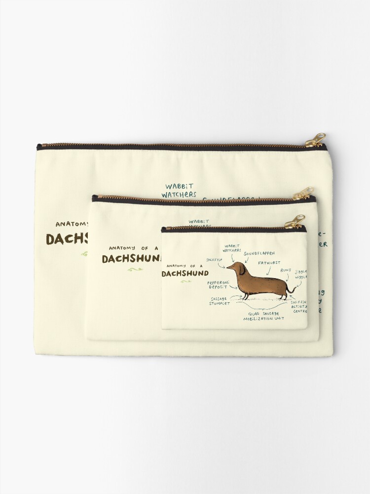 Alternate view of Anatomy of a Dachshund Zipper Pouch