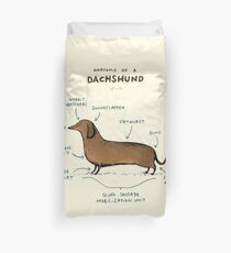 Anatomy of a Dachshund Duvet Cover